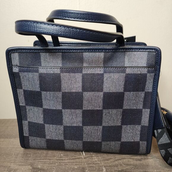 Karl Lagerfeld Paris Bag Maybelle Checkered Satchel Crossbody Pouch Karl Cat - Picture 7 of 13